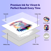 InkSonic VF13 A3 UV DTF Printer XP600 dengan Laminator AB Film stiker pencetakan agen pengecer