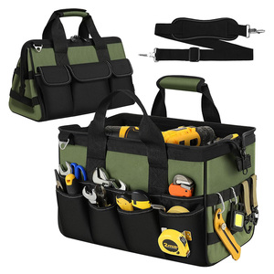 Bolsa de herramientas multifuncional OEM de 15 ", maletín de <span class=keywords><strong>electricista</strong></span> de lona gruesa con almacenamiento de gran capacidad - Product Image 1