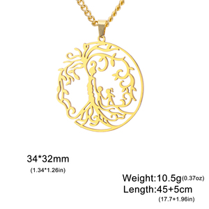 Collana Albero della Vita Myshape, Collana Famiglia Madre e Figli, Amuleto Protettivo in Acciaio Inossidabile, Regalo per la <span class=keywords><strong>Mamma</strong></span> - Product Image 4