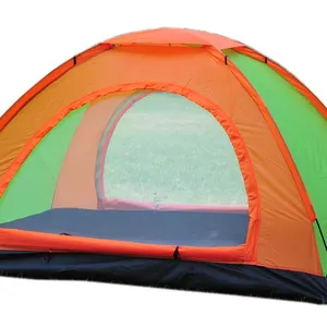 두 사람 더블 레이어 캠핑 텐트 두 문