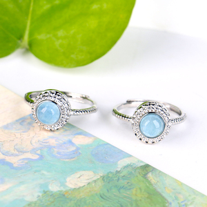 Vente en gros d'anneaux en cristal d'améthyste naturelle et d'anneaux en aquamarine pour femmes - Product Image 3