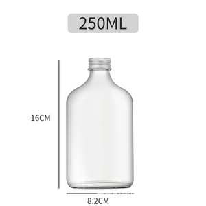 ขวดแก้ววิสกี้สำหรับใส่เหล้าขนาด50มล. 100มล. 200มล. 250มล. 350มล. 500มล. ขวดแก้ววิสกี้ไวน์แบบแบนขวดสำหรับใส่เหล้ากาแฟเย็น<span class=keywords><strong>ชา</strong></span>กาแฟ - Product Image 6