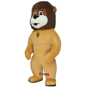 Short Fur Unisex <strong>Adults</strong> Plush Animal Halloween Inflatable <strong>Lion</strong> Mascot <strong>Costumes</strong> Funny Party Outfit - Product Image 2