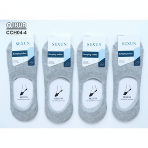 Calcetines invisibles de LICRA de algodón blanco para hombre, deportivos diarios, antideslizantes, transpirables, desechables con logotipo de impresión Digital en la parte inferior - Product Image 1