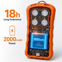 Detector de Gas Portátil 4 en 1 Versátil con Certificación IECEx y ATEX para CO/O2/H2S/EX, Detección de Alta Precisión