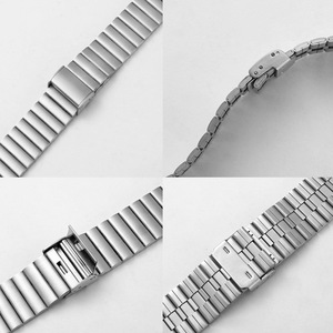 <span class=keywords><strong>Bracelet</strong></span> en acier inoxydable en gros pour <span class=keywords><strong>Apple</strong></span> <span class=keywords><strong>Watch</strong></span> Series 8/7/6/SE, maillons articulés en bambou (maillons à perle unique), fermoir intégré - Product Image 4