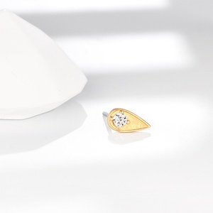 Piercing Stories 14K Solid Gold New <b>Earrings</b> <b>Helix</b> Tear Push in Daith Body Piercing Jewelry - Product Image 2