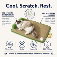 Tapis rafraîchissant OEM pour animaux de compagnie en soie glacée, coussin apaisant pour chiens et chats, tapis de couchage personnalisé