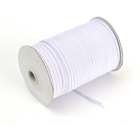 Cordon élastique plat noir et blanc pour textile de maison