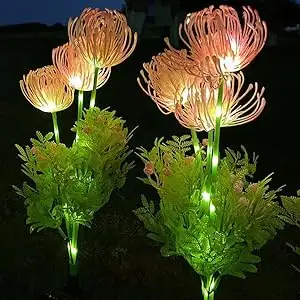 IP65 étanche nouveau solaire LED Simulation fleur lumières fleurs rougeoyantes pour jardin et mariage route décor PVC lampe corps