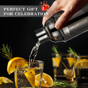 Wanou en acier inoxydable Boston avec support <span class=keywords><strong>Kit</strong></span> de barman <span class=keywords><strong>Kit</strong></span> d'outils de bar pour la fabrication de boissons Martini <span class=keywords><strong>Mojito</strong></span> - Product Image 6