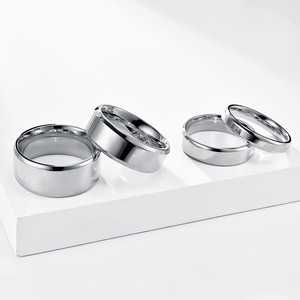 Unisex Minimalist Titanium Steel <b>Ring</b> Geometric Round <b>Plain</b> Daily Wear Fashion Jewelry - Product Image 5