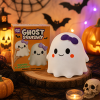 Crazy Fun Ghost Squishy TPR Blanc et Violet avec Nœud Papillon, Coffret Unisexe, 6 ans et plus, CXGS, Fabriqué au Zhejiang