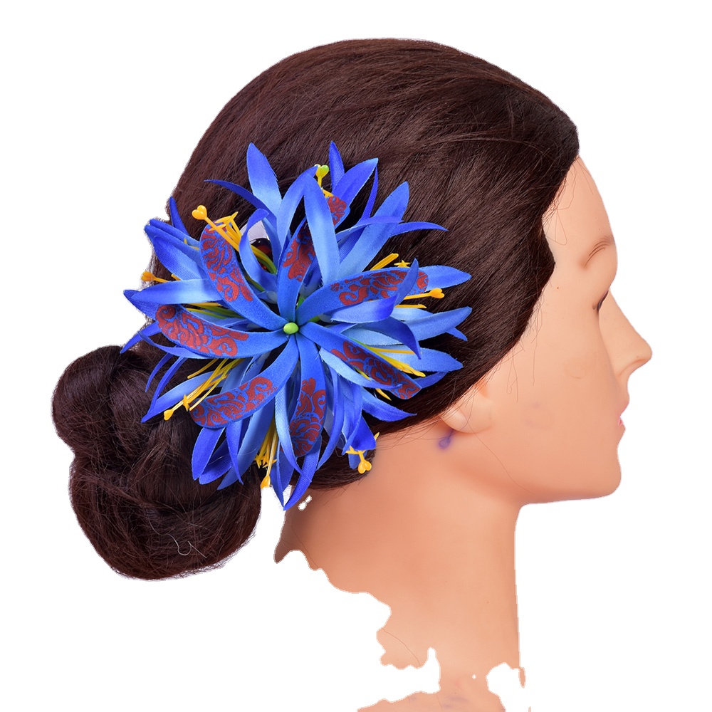 Заводской поставщик HC00042-3 5 видов цветов 15 см детская одежда из искусственного вельвета гименокаллис волосы коготь W пены Tiare Hawaii для танцевальной вечеринки, аксессуары