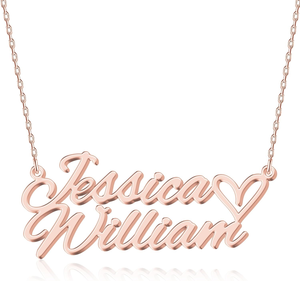 Collana con Ciondolo in Acciaio Inossidabile Personalizzato con Nome o Lettera, Gioielli in Metallo all'Ingrosso per Coppie <span class=keywords><strong>Jessica</strong></span> William - Product Image 3
