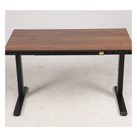 E4(A)-W Meubles de bureau à domicile Table de bureau électrique réglable en hauteur avec dessus de table en bois assis cadre de bureau debout intelligent