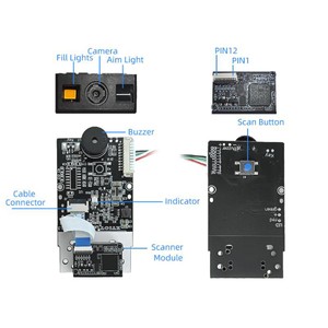 Module de <span class=keywords><strong>scanner</strong></span> <span class=keywords><strong>QR</strong></span> XT750M pour applications embarquées telles que les kiosques - Product Image 6