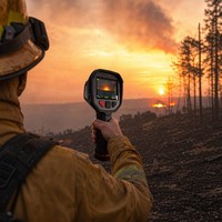 Caméra thermique pour services d'incendie LSJ F1200 - Écran LCD TFT 3,5 pouces - Protection IP67/8 - Résolution thermique 640x512