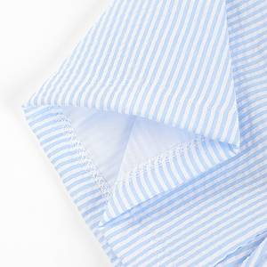 Hochwertige Jungenbekleidungssets Maßgeschneiderte lässige gestreifte Kinderanzüge Hemd und Shorts Jungenbekleidungsset - Product Image 6