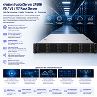 Serveur en rack XFusion FusionServer 2488H V5 V6 V7, processeur Intel Xeon, calcul parallèle haute performance, serveur d'entreprise pour l'IA