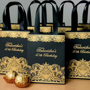Customized Personalized Business Wedding Guest Favor Welcome Return Gift Thank You Paper Bags For Wedding Guest