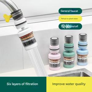 Filtre Universel à Six Couches Amovible et Lavable pour Robinet de Cuisine, Douche Anti-Éclaboussures et Économiseur d'<span class=keywords><strong>Eau</strong></span> - Product Image 5
