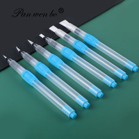 Panwenbo-Stylo pinceau pour aquarelle, rechargeable, 6 pièces