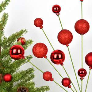 Gold Red Christmas Ball Cutout Decorations for Home Party Cross-Border Holiday Scene Layout Match Christmas <b>Tree</b> <b>Ornaments</b> - Product Image 2