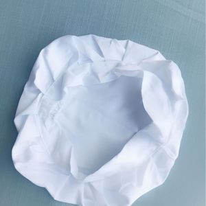 White Chef Hat Breathable Kitchen Cap For Adults School Kindergarten Cafeteria Use - Product Image 2