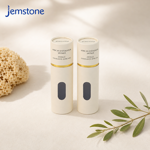 Custom Printed Luxury Recyclable Cardboard Tube Cylinder Box Packaging for Exfoliating Sponge Kraft Paper Tube with Window - Product Image 3