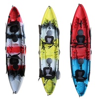 Kayak Tandem Viking Rotomolded untuk Keluarga, Model Sit on Top, 2 Orang 3 Orang, Kayak Memancing untuk Dijual