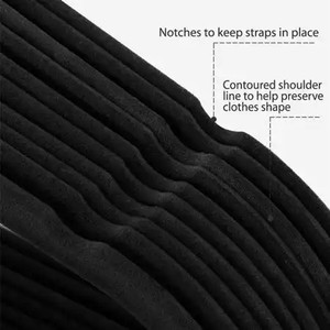 Precio al por mayor Percha <span class=keywords><strong>de</strong></span> <span class=keywords><strong>terciopelo</strong></span> <span class=keywords><strong>Perchas</strong></span> <span class=keywords><strong>de</strong></span> traje para chaqueta Camisa Lavandería <span class=keywords><strong>Perchas</strong></span> <span class=keywords><strong>de</strong></span> <span class=keywords><strong>terciopelo</strong></span> negro - Product Image 3
