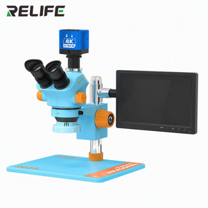 Microscopio Stereo Trinoculare HD RELIFE RL-M5T-B11 + Telecamera 4KMC1 + Monitor HD per Riparazione Telefoni - Vendita all'Ingrosso - Product Image 1