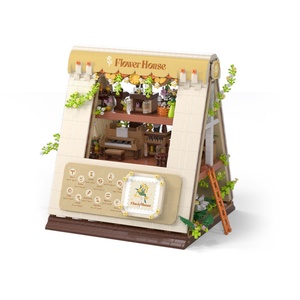 Casa de Letras de Flores Moyu, Juguete de Construcción Creativo, Ladrillos de Construcción de Arquitectura DIY para Niños, Decoración de Escritorio, Regalos Divertidos para Niños - Product Image 1