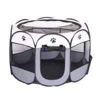 Pliable Respirant Pet Tente Parc Cage Octogonale Oxford Tissu Clôture pour Chiens Chats Multi-Fonctionnel Extérieur Pet Enclos