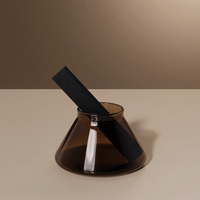Bouteilles diffuseurs coniques en verre brun personnalisées en usine, de 50 ml à 300 ml, flacons d'aromathérapie vides, couleur et logo personnalisables