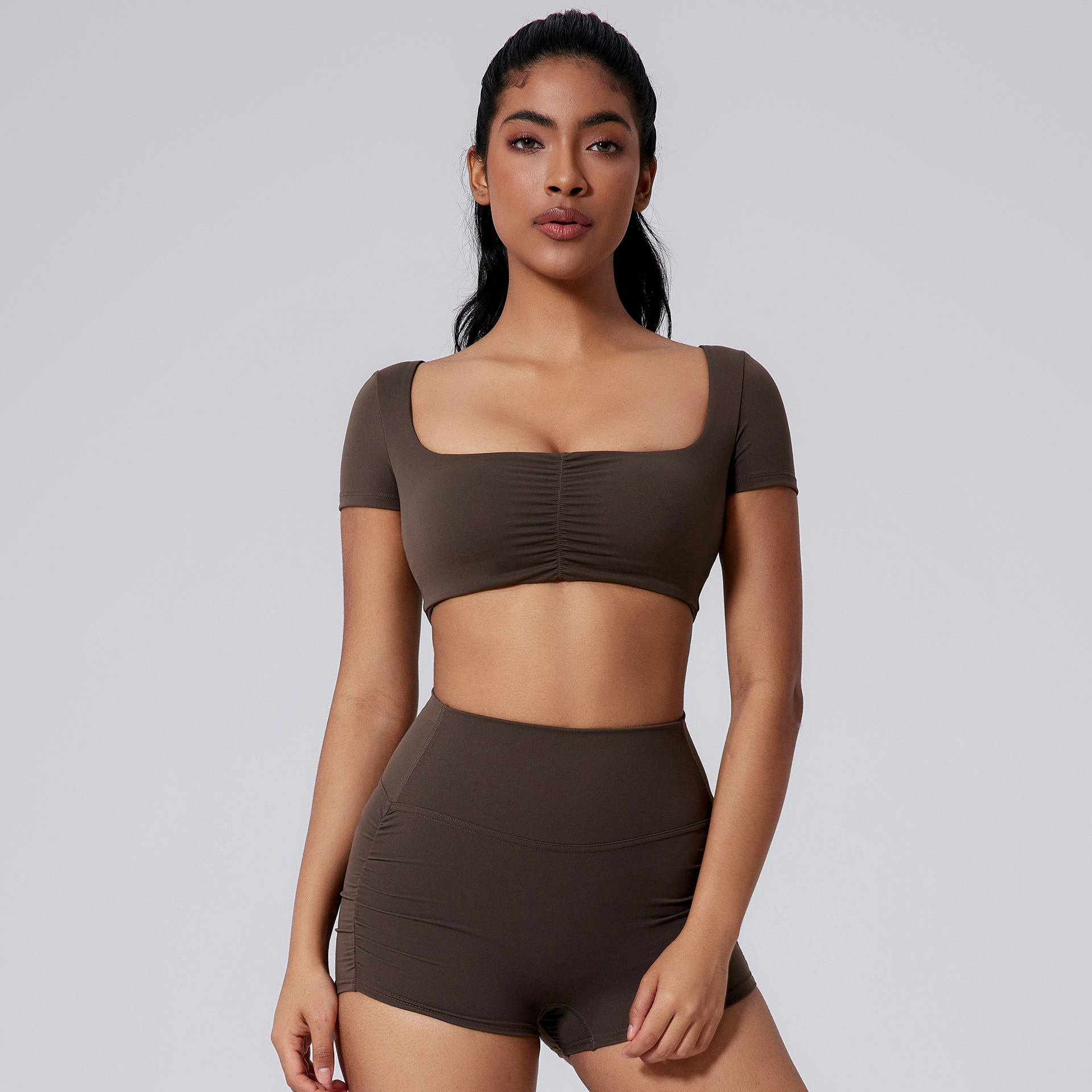 Plus-Size Activewear Top: closure, strap or waistband adjustment reference