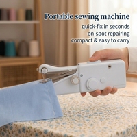 9701 Nouvelle machine à coudre électrique portative compacte et légère avec moteur, point de couture, pour usage domestique, facile à utiliser