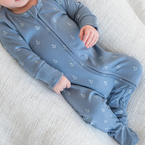 Pijama con cremallera para bebé, pelele estampado <span class=keywords><strong>de</strong></span> manga larga, ropa <span class=keywords><strong>de</strong></span> dormir <span class=keywords><strong>de</strong></span> algodón orgánico para recién nacido, pelele sostenible para bebé - Product Image 4