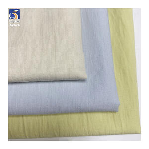 قماش فستان خفيف الوزن A2426 بوزن 100 جرام/متر مربع، قطن مغسول بملح البحر، مجعد، 90% قطن و10% نايلون، قماش بوبلين عادي للفساتين - Product Image 2