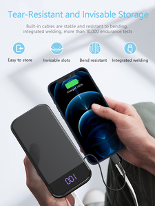 <span class=keywords><strong>Meilleures</strong></span> ventes 2025 – Batterie externe portable ultra-mince haute capacité 20000 mAh avec câble intégré et double port USB 20W à charge rapide <span class=keywords><strong>pour</strong></span> l'extérieur - Product Image 5