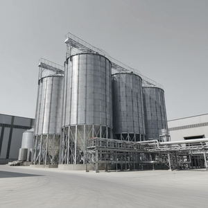 ไซโลเหล็กแบบกำหนดเองขนาด 200-5000 ตัน แผ่นเหล็กชุบสังกะสีแบบลูกฟูก ถังเก็บเมล็ดพืชแบบกรวย สำหรับเก็บข้าวสาลี ข้าวโพด ข้าวสาร รับประกัน 1 ปี - Product Image 1