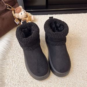 Nouvelles bottes de neige pour femme Hiver 2026 avec doublure polaire épaisse, antidérapantes et fourrure chaude intégrée, en coton moelleux - Product Image 4