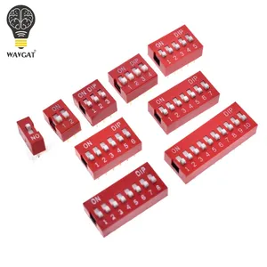 WAVGAT-Kit de interruptores Dip en caja, 1, 2, 3, 4, 5, 6, 7, 8, 10 vías, 2,54mm, juego de combinación de 5 uds.