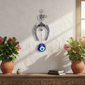 <b>Elephant</b> Wall Hanging <b>Decoration</b> With Hand made Glass Evil Eye From TURKEY - Product Image 3