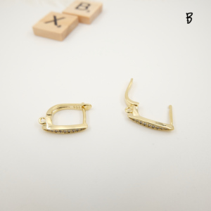 Boucles d'oreilles breloques pour la fabrication de bijoux18K plaqué or Laiton DIY accessoires de luxe bijoux zircon boucle d'oreille clip - Product Image 3