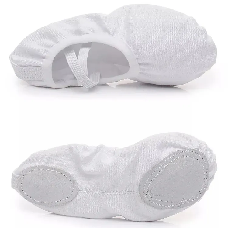 Best Selling Goedkope Meisjes Vrouwen Echt Lederen Dans Stretch Canvas Ballet Schoenen