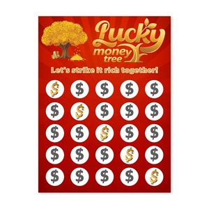 Lucky Draw Scratch off <b>Ticket</b> Custom Printing Recyclable Paper Colorful UV-coating Free Design - Product Image 3