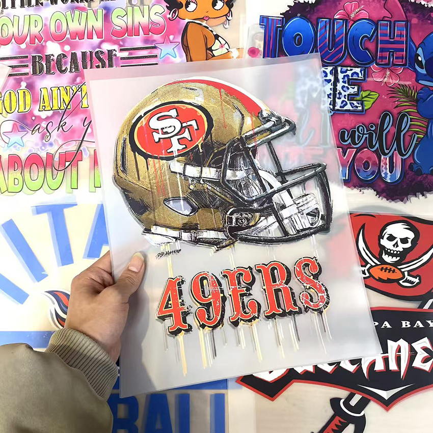High Quality Customization Team Heat Press Logo Dtf Transfers Dtf Heat Transfer Transfer Printing Product