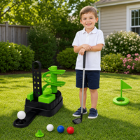 Ensemble de jouets de golf pour enfants, distributeur de balles avec 3 clubs, coupes de putting, 20 balles, jeu d'entraînement, cadeau pour enfants, intérieur/extérieur